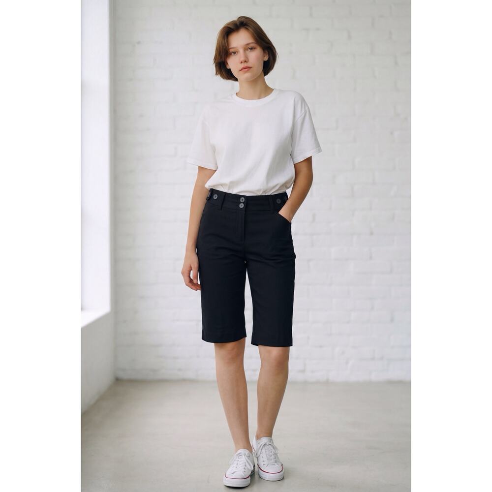 Express Design Studio Dressy Black Bermuda Shorts